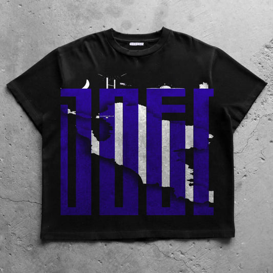Black Graphic Streetwear Tee